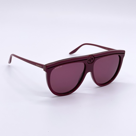 NEW GUCCI UNISEX BURGUNDY SUNGLASSES - Picture 5 of 9